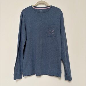 Vineyard Vines Cotton Long Tee Blue Pink XS-S